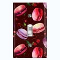 thumbnail image 1 of Metal Light Switch Plate Cover Macaron Fruit Cherry Strawberries French Desserts CAK021, 1 of 13