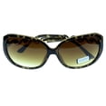 thumbnail image 2 of Tortoise-Shell & Brown Colored Composite Oversize-Sunglasses #3876, 2 of 3