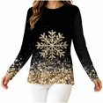 thumbnail image 5 of Titcea Christmas Tops for Women Long Sleeve Crewneck Fashion Xmas Print Cute Pullover Loose Comfy Lightweight Casual Tops, 5 of 9