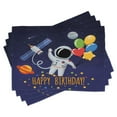 thumbnail image 1 of Ambesonne Birthday Place Mats Set of 4, Astronaut Balloon, Standard Size, Multicolor, 1 of 6