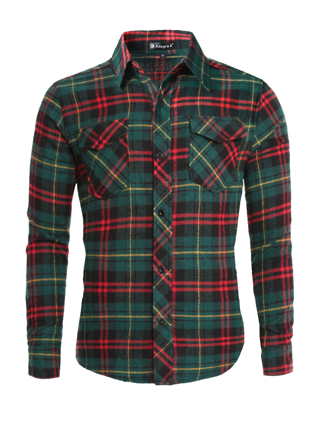 Plaid Flannel Shirt S US 34 Red Green 