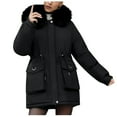 thumbnail image 2 of Homenesgenics Thicken Puffer Coat Winter Coats for Women Plus Size Women's Fall and Winter Long Sleeved Warm Cotton Jacket Bread, 2 of 8