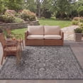 thumbnail image 4 of SAFAVIEH Courtyard Darin Traditional Indoor/Outdoor Area Rug, 8' x 11', Black/Ivory, 4 of 14
