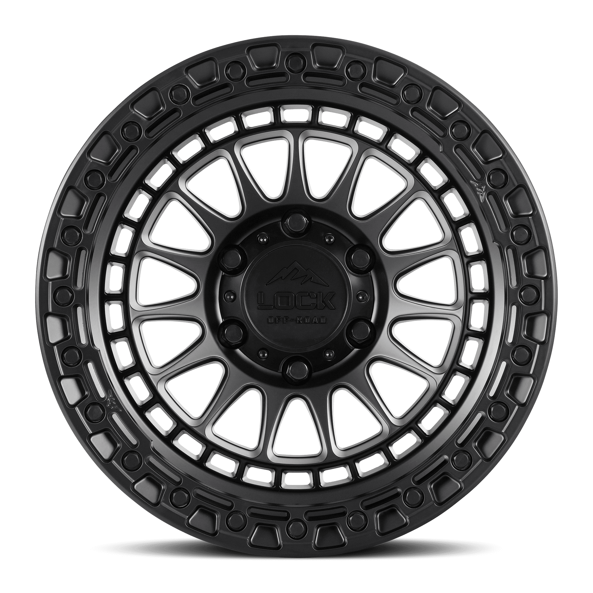Lock Off-Road Mojave Matte Black with Matte Black Ring 9-17