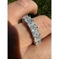 thumbnail image 5 of 5mm D color Princess Cut (Square) Moissanite Iced Out Eternity Band Ring for Women Hip Hop 14k Gold Plated Solid 925 Silver Ring By Classy Jewels 8.5ct, 5 of 5