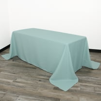 Your Chair Covers - 90 x 132 Inch Rectangular Polyester Tablecloth Dusty Blue