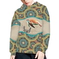 thumbnail image 5 of Xoenoiee Boys Hoodies Hooded Sweater Long Sleeve Sweatshirt Pullover Hoodies Fall Winter Tops Activewear Sportwear for Kids Hiking Running Traveling, Boho Mandala Sea Turtle Pattern, L, 5 of 7