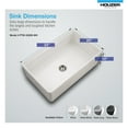 thumbnail image 4 of Houzer Aspire 33 in White Fireclay Apron Front Farmhouse Single Bowl Workstation Sink with Accessories - PTW-3320S WH, 4 of 8