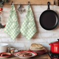 thumbnail image 6 of Watercolor Floral Kitchen Towels Set of 1, Spring Flowers Leaves Botanical Green Plaid Absorbent Dish Towels for Kitchen, Microfiber Hand Towel, Quick Drying Tea Towel Decorative Dishcloths, 6 of 7