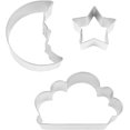 thumbnail image 2 of R&m International 5208 Nuage Céleste, Étoile, Homme dans la Lune Ensemble de Coupe-Cookies 3 Pcs, 2 of 4