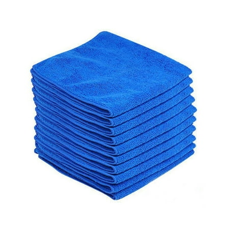 10pcs Microfiber Cleaning Cloth No-Scratch Rag Car Polishing Detailing Towel  for Auto Shops Mechanics ,And Car (Best Car Wash Towels)