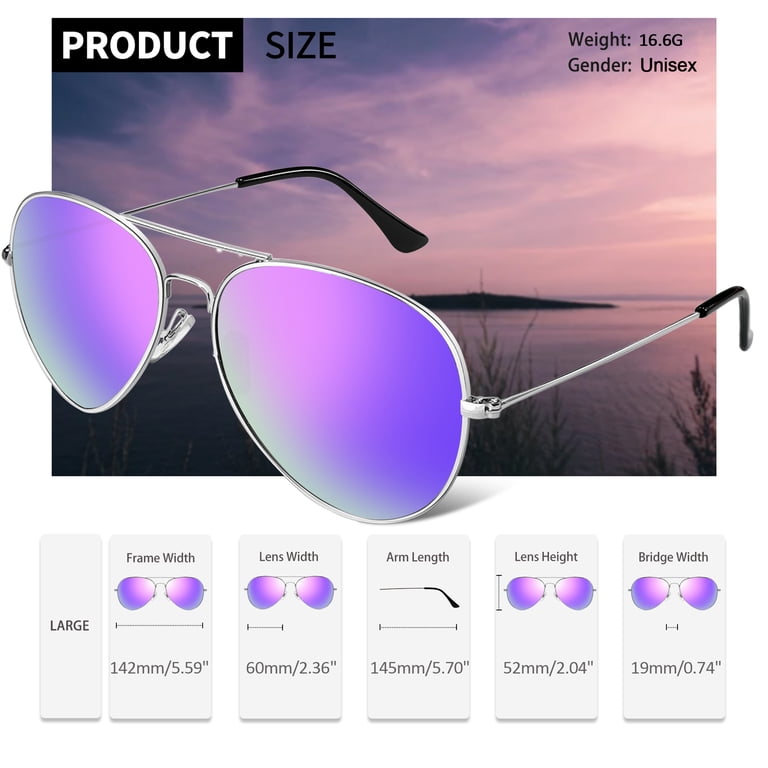 Joopin Pilot Aviator Sunglasses, Polarized UV400 photo 5