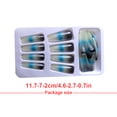 thumbnail image 3 of Seitruly 1 Juego de tiras de uñas de calle de colores, puntas falsas en forma de T, pestañas adhesivas de Color degradado, calcomanías de arte de Arte de uñas gris azul pegamento Seitruly CE011633-06, 3 of 6