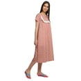 thumbnail image 4 of Moomaya Chemise de Nuit d'Allaitement à Col en V pour Femmes, Imprimée, à Manches Courtes, 4 of 5