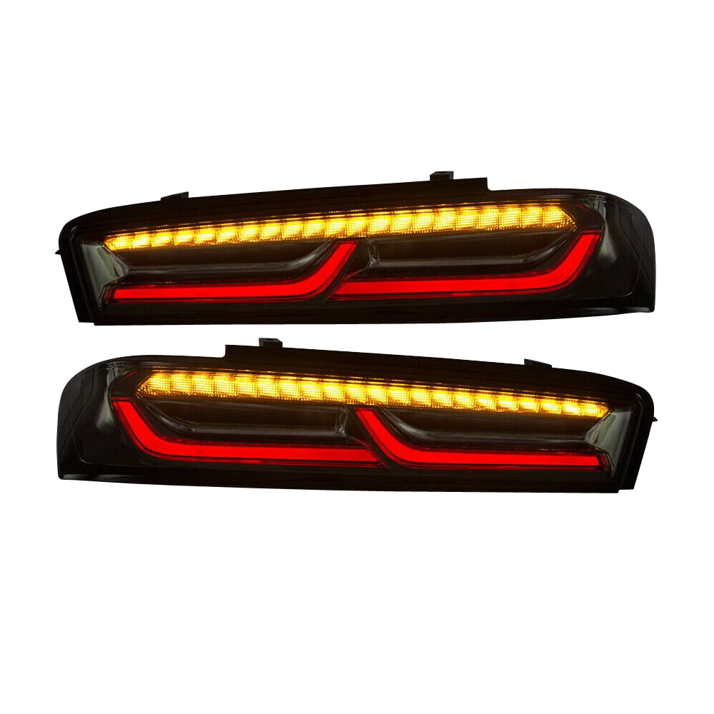LED DRL 1 Pair Smoked LED Tail Lights Fit For 2016-2018 Chevrolet Camaro Chevy 