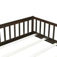 thumbnail image 6 of Alvantor Full Size Montessori Floor Bed for Kids with Door and Fence, Rubber Wood Toddler Platform Bed Frame, No Box Spring Needed, Espresso, 6 of 7