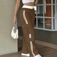 thumbnail image 4 of Juslio Womens Pants Comfortable Striped High Waist Casual Straight Pants, 4 of 5