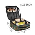 thumbnail image 3 of FORMRS Travel Makeup Bag Large Capacity Train Case Cosmetic Organizer with Adjustable Dividers, Forest Mushroom Pattern, 3 of 8