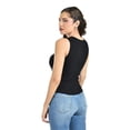 thumbnail image 3 of Blusa de canalé sin mangas /Juvenil, 0282 (Negro) negro M, 3 of 4