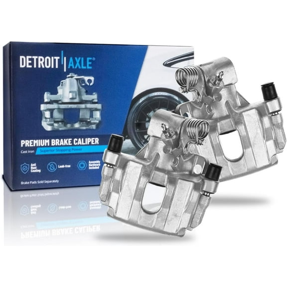Detroit Axle - 2pc Rear Brake Calipers for Ford C-Max Escape Transit Connect Mazda 3 Sport, Disc Brake Calipers with Brackets Replacement