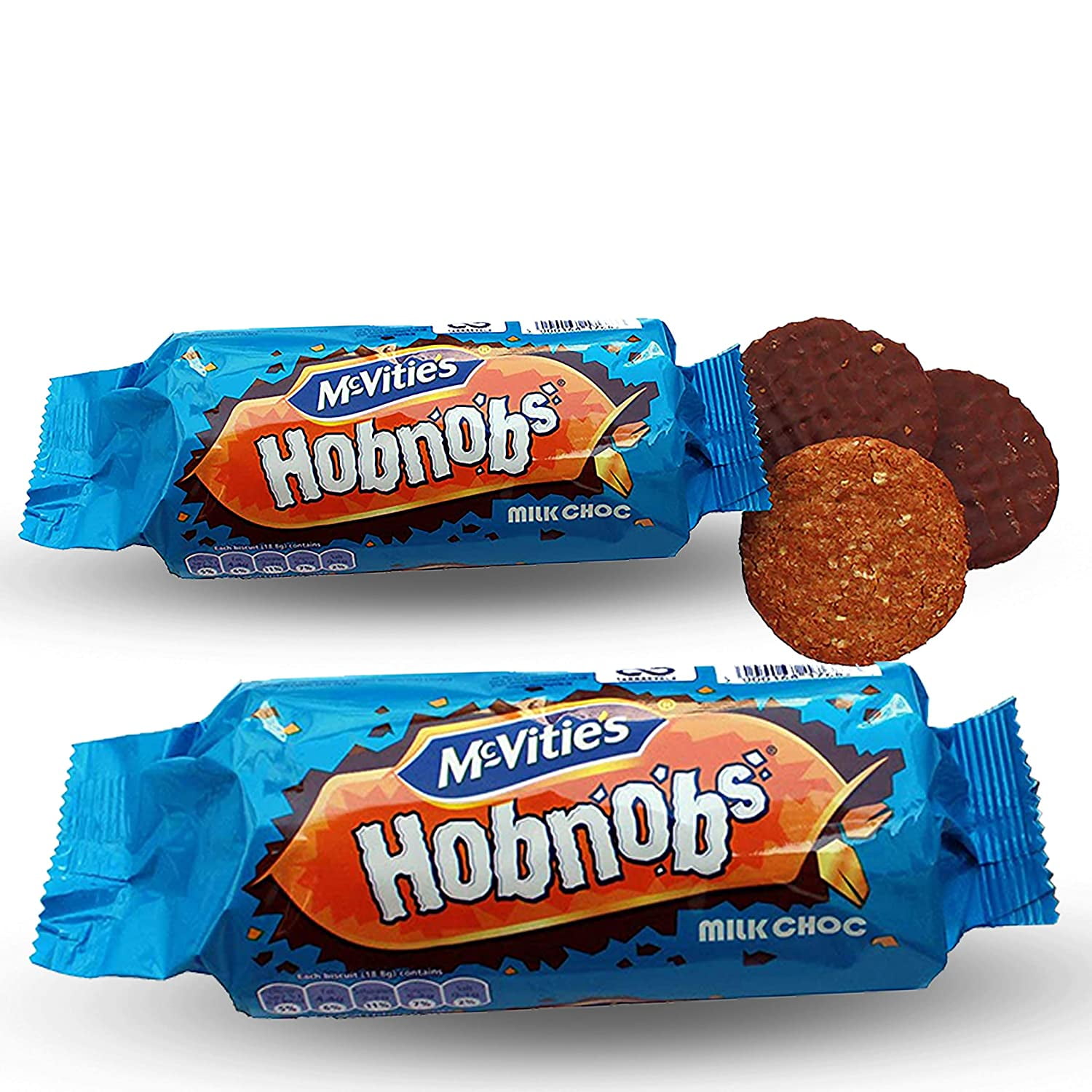 McVitie's Milk Chocolate Hobnobs 262g/9.38 Oz Pack of 2