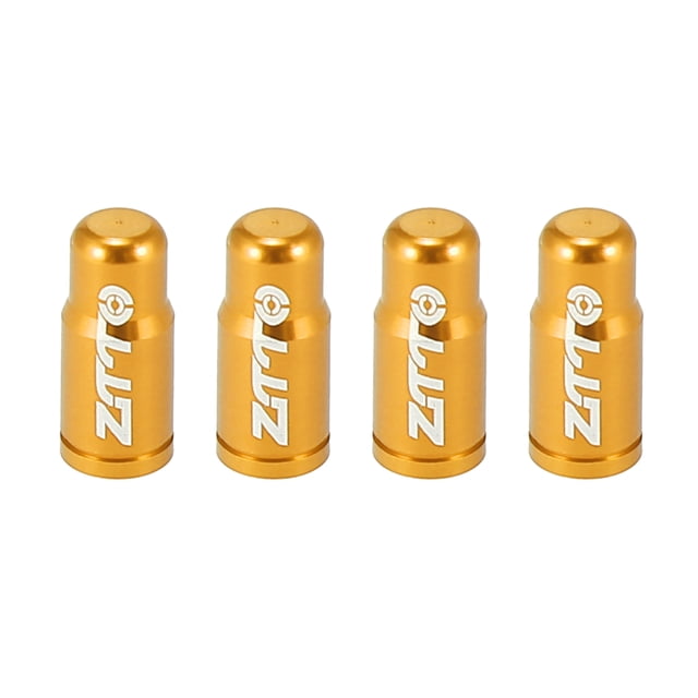 4 Piezas Tapas de Válvula de Neumático Unique Bargains Tono dorado Aleación de Aluminio