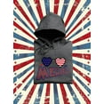 thumbnail image 3 of Merica Heart Sunglasses Hoodie Women -Image by Shutterstock, Female 3X-Large, 3 of 4