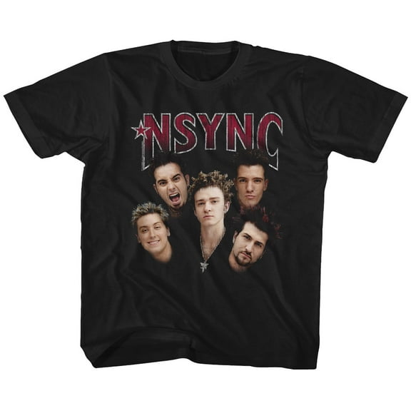 NSYNC Group Shot Black Youth T-Shirt
