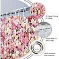 thumbnail image 3 of Pink Bridal Floral Shower Curtain for Bathroom 72Wx72H Inch Flower Rose Pattern Bath Set for Woman Girl Spring Nature Bathtub Accessories Fabric Panel Waterproof Plastic 12 Pack Hooks, 3 of 6