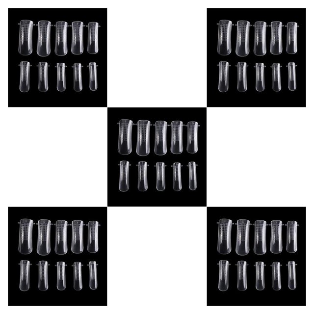 Seitruly Uñas postizas prácticas, herramientas de manicura, manicura artística, transparente, cobertura completa, 20/100 unids/set Type1 NO1 Seitruly CBP254980