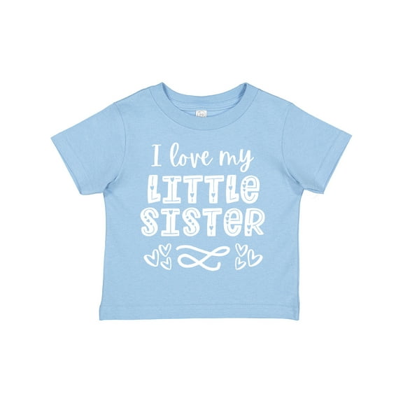 Inktastic I Love My Little Sister with Hearts Boys or Girls Toddler T-Shirt