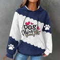 thumbnail image 2 of DDAPJ pyju Women's Waffle Knit Hoodies Valentine's Day Love Heart Graphic Printed Hooded Sweatshirts Loose Casual Drawstring Pullover Hoodie with Kangaroo Pocket X-Blue M, 2 of 5
