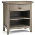 thumbnail image 1 of Trent Home Wood 24" Transitional Bedside Nightstand Table in Gray, 1 of 10