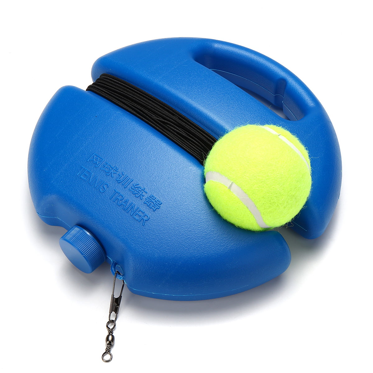 Domeilleur Base with Hoop Tennis Trainer Tennis Ball Singles Training Practice Balls Back Base Trainer Tools 