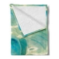 thumbnail image 2 of Aqua Jellyfish Soft Flannel Fleece Blanket, Calming Illustration of a Sea Creature Floating Aquatic Wildlife Scene, Cozy Plush for Indoor and Outdoor Use, 70" x 90", Blue Pale Green, by Ambesonne, 2 of 5