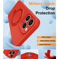 thumbnail image 4 of ELEHOLD for iPhone 14 Case with Invisible Magnetic Stand, Compatible with MagSafe, Slim Fit Liquid Silicone Gel Cover for iPhone 14,Red, 4 of 6