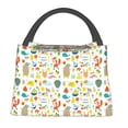 thumbnail image 2 of Vsdgher Summer Animal Print Insulated Reusable Bags with Sturdy Zipper and Handles, Foldable Totes for Hot or Cold Food Bring or Delivery, 2 of 8