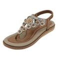 thumbnail image 2 of AXXD Womens Sandals Brown Comfort Flat Summer Beach Mothers Day, 2 of 4