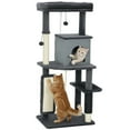 thumbnail image 1 of PawHut 52 Inch Cat Tree with Scratching Posts, Cat Bed, Condo, Dark Grey, 1 of 10
