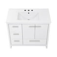 thumbnail image 6 of Virage 36 in. White Bathroom Vanity With White, 3-Hole Ceramic Sink Top, 6 of 8