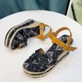 thumbnail image 4 of Sandalias inclinadas de fondo grueso para mujer Zapatos de plataforma con cuña de tacón alto estampado Wmkox8yii sa2116, 4 of 9