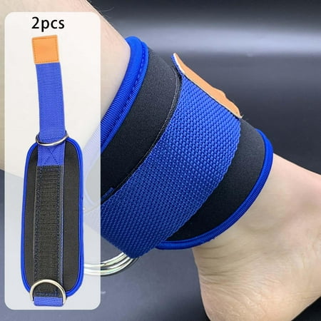 

Ankle Straps for Cable Machine Attachments Ankle Cuffs with D Rings Breathable Adjustable for Booty Hip Abductors Exercise Men and Women Blue