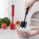 thumbnail image 4 of Masher Carne Resos Molida Y Picador Smasher para Hamburguesa Patata Macher Papa Nylon No Stick 5 Cuchillas Curva Pavo Molido, 4 of 9