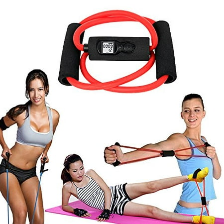 eCostConnection Chest Expander with Digital LCD Screen + Calorie and Rep (Best Calorie Counter Band)