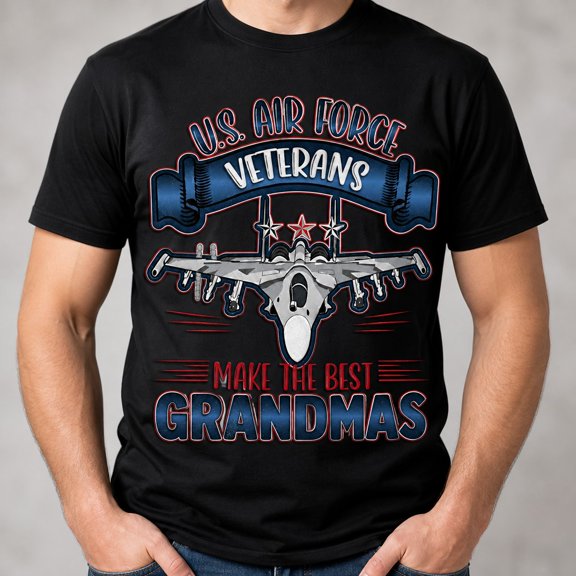 Trenditee Air Force Veteran Grandma T-Shirt