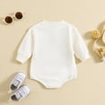 thumbnail image 4 of Gibobby Mameluco para niño Bebé Bebé Niños Niñas Manga Larga Navidad Impresiones Recién Nacido Niños Otoño Invierno Ropa(Blanco, 6-12 Meses), 4 of 5