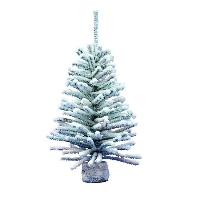 Vickerman A804318-2 Base en Bois de Pin Mini 9 Po. Blanc Floqué sur Vert avec 169 Embouts 2 par Paquet
