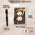 thumbnail image 3 of Double Outlet Decorative Cover Plate with Realistic Wood and Antler Accents - Rustic Duplex Receptacle Electrical Wall Plate for Lodge Cabin - Ideal Gift for Outdoor Nature Lovers, 3 of 8