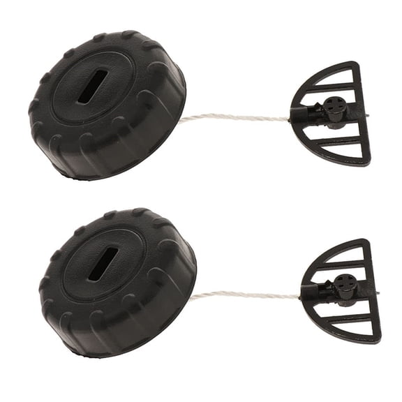 Pack Of 2 Replacement Petrol Fuels Oil Caps Suitable For MS180 MS170 MS018 MS017 Chainsaws Easy To Install Black Plastic