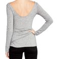 thumbnail image 2 of Rachel Roy Blouse en Tricot Froncé pour Femmes, Gris, Très Grand, 2 of 3